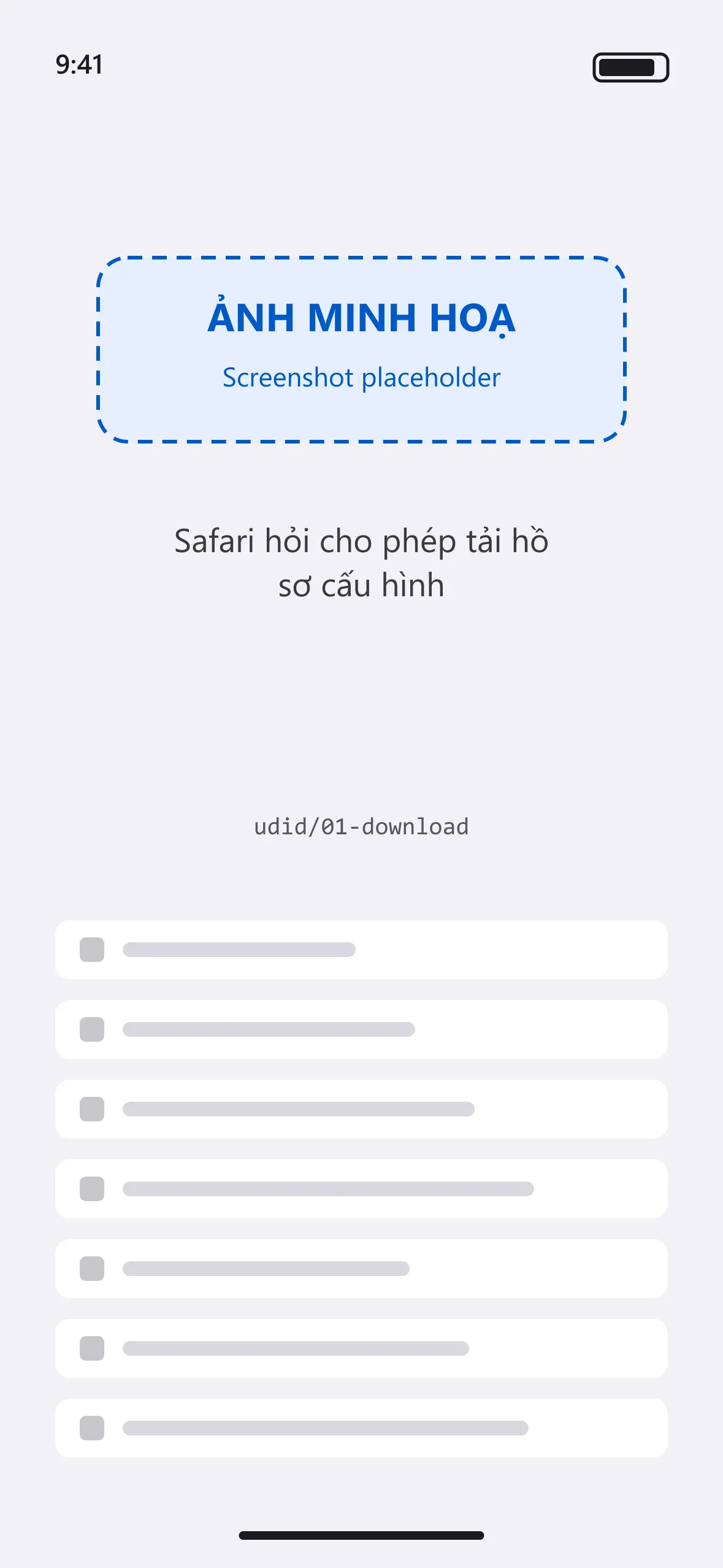 Safari hỏi cho phép tải hồ sơ cấu hình