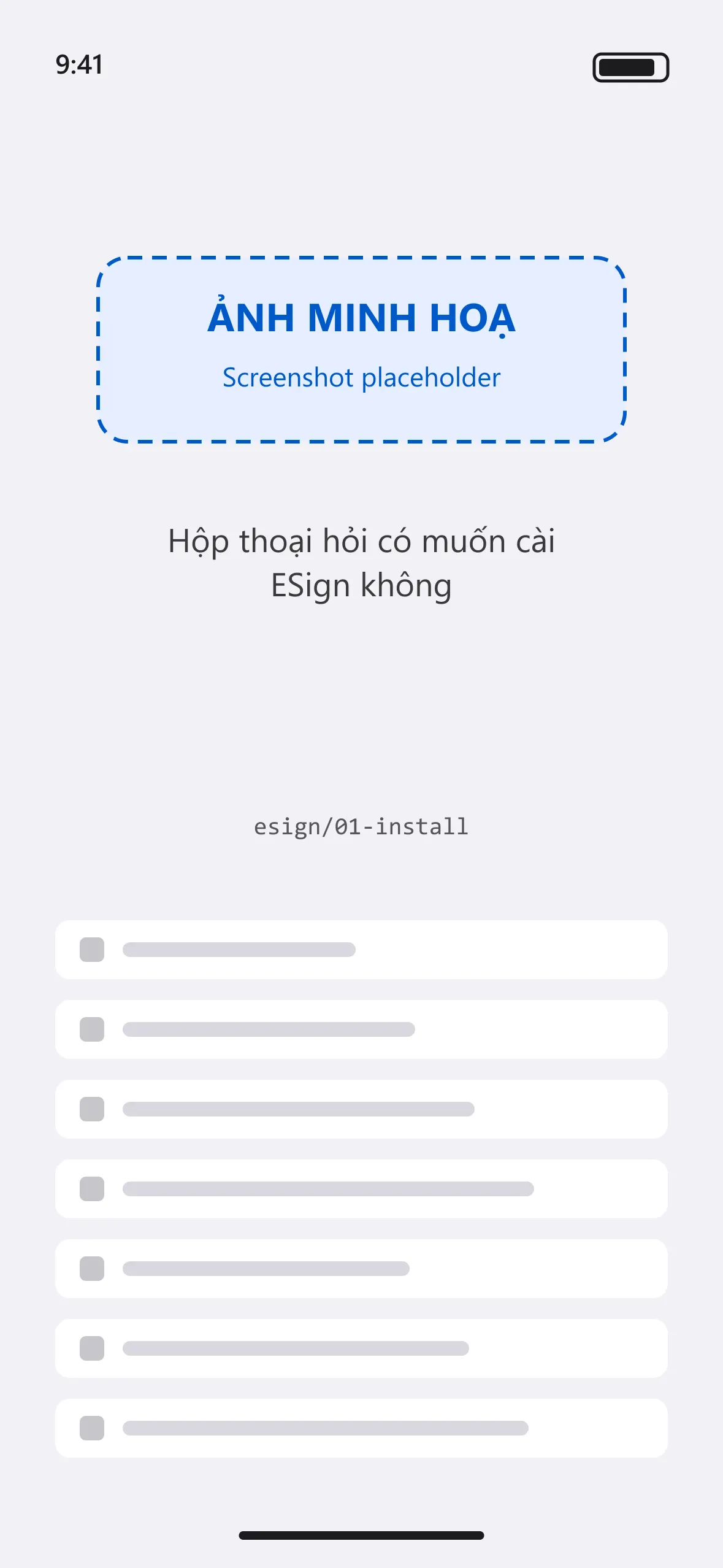 Hộp thoại hỏi có muốn cài ESign không