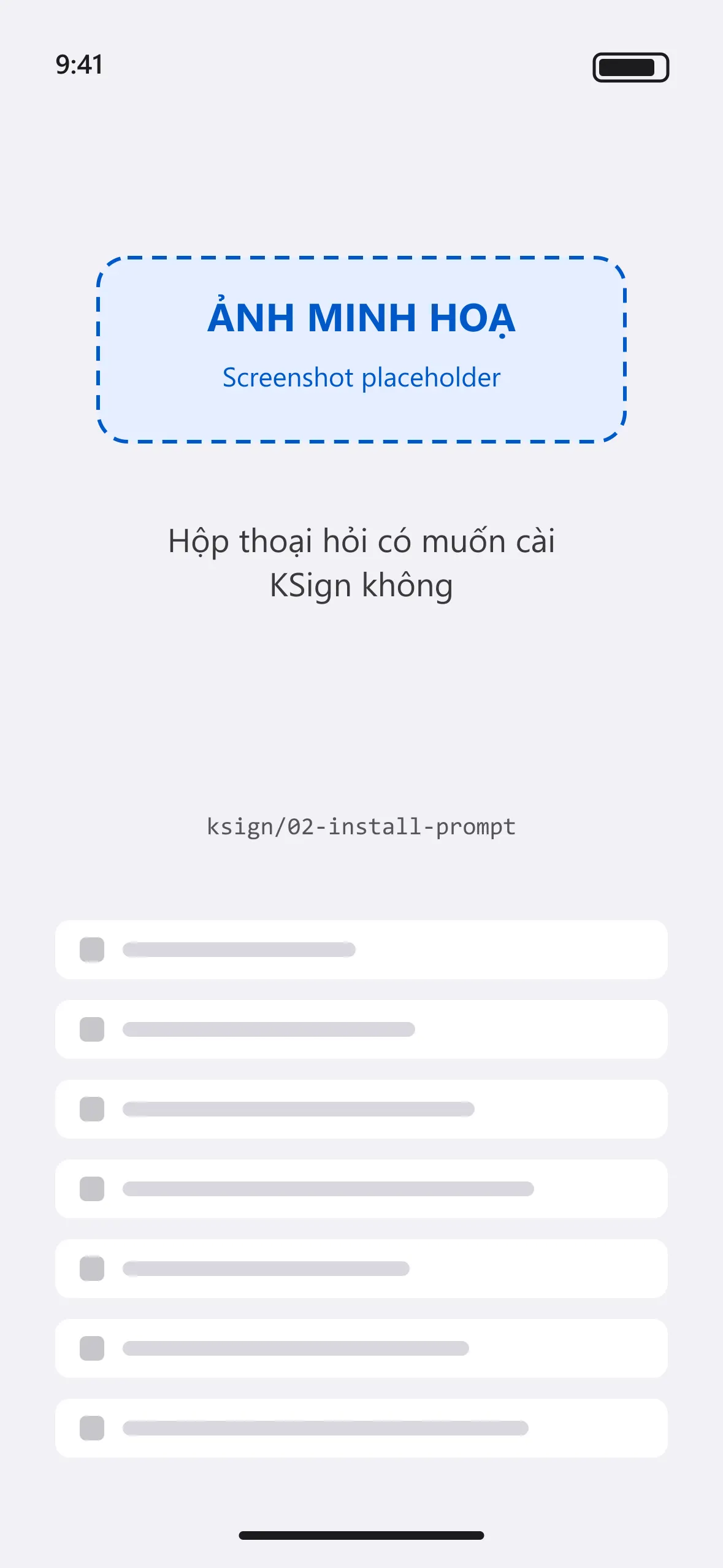 Hộp thoại hỏi có muốn cài KSign không
