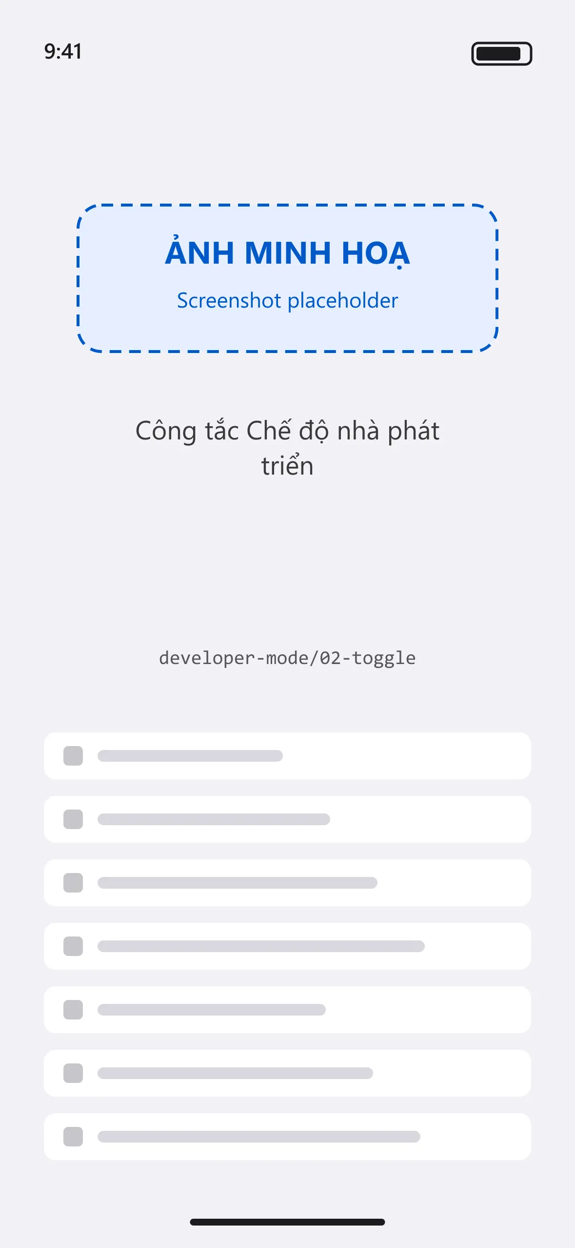 Công tắc Chế độ nhà phát triển