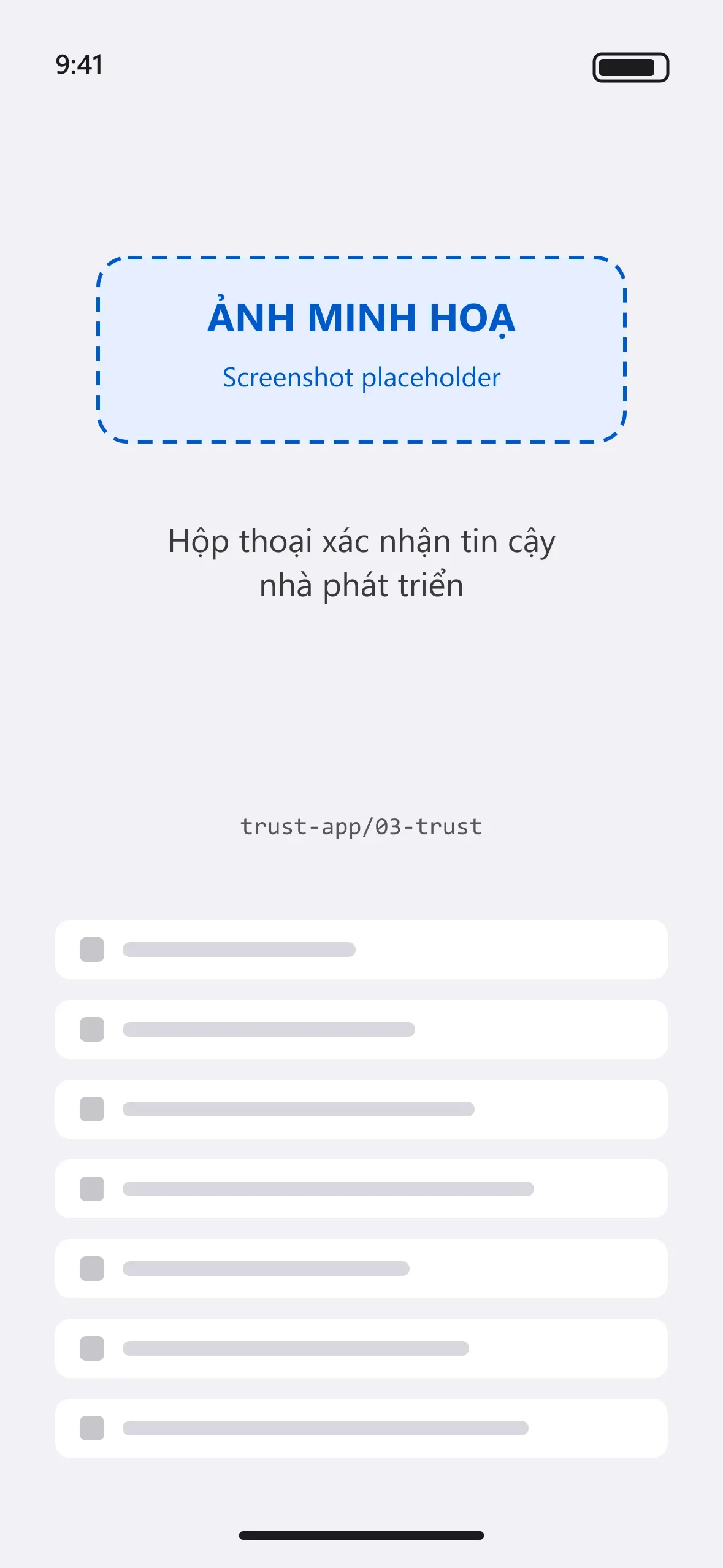 Hộp thoại xác nhận tin cậy nhà phát triển