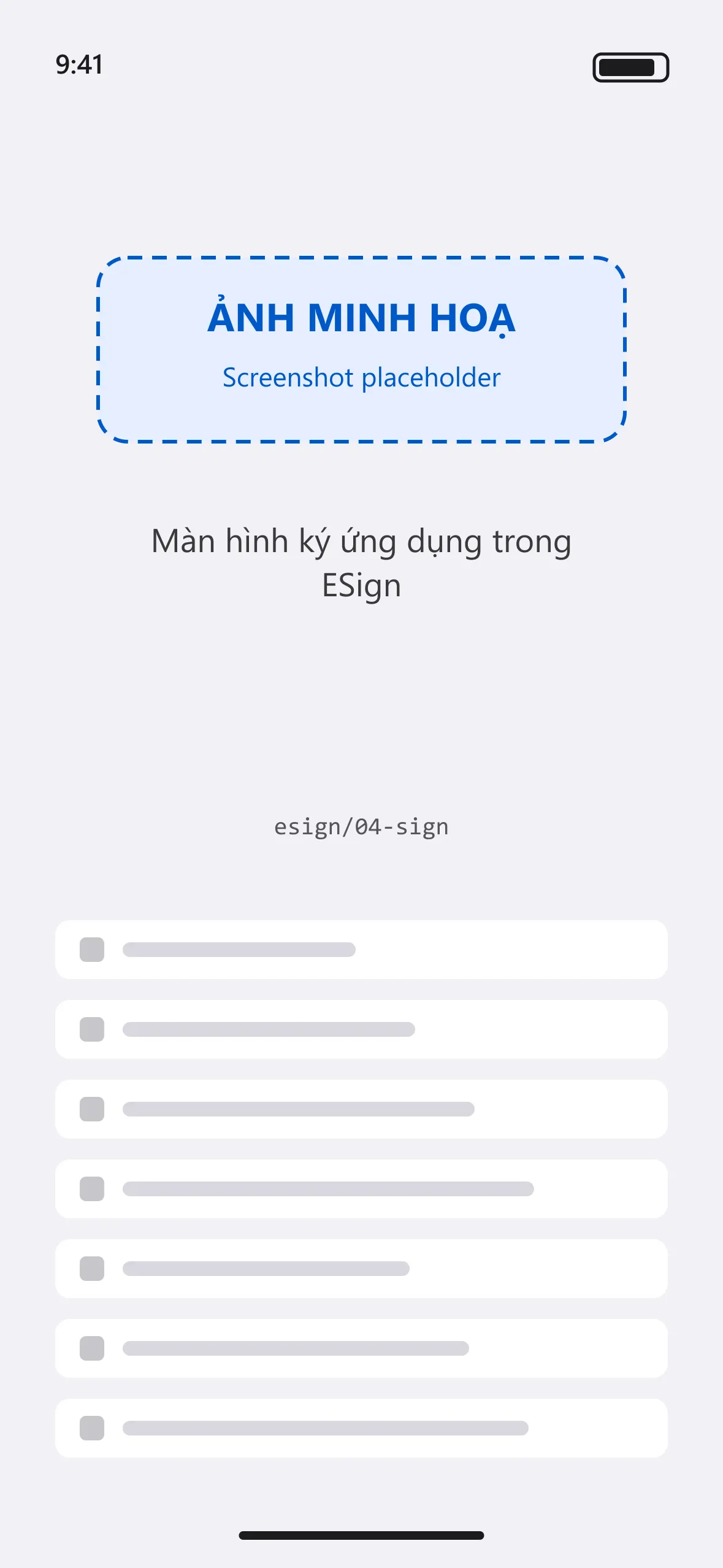 Màn hình ký ứng dụng trong ESign