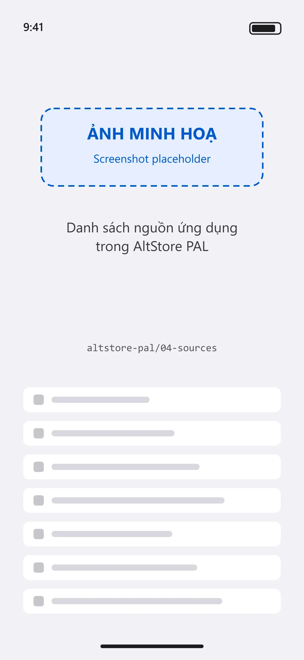 Danh sách nguồn ứng dụng trong AltStore PAL