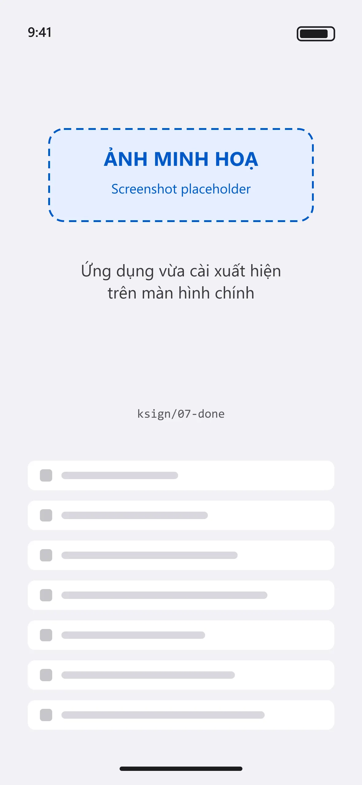 Ứng dụng vừa cài xuất hiện trên màn hình chính